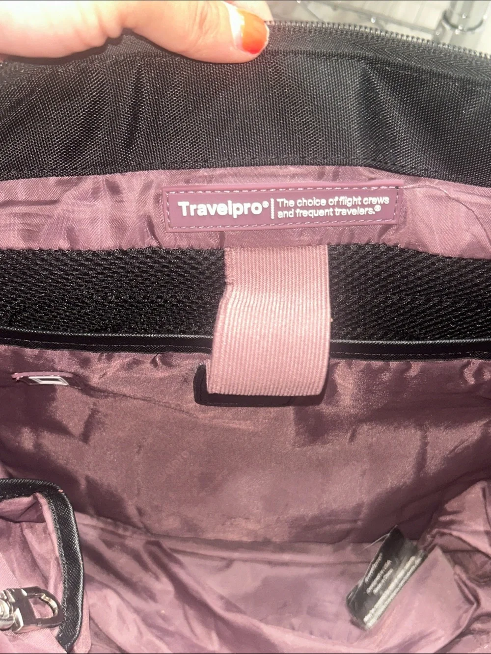 Travel Pro Pathways Laptop Luggage Tote - Black with Purple